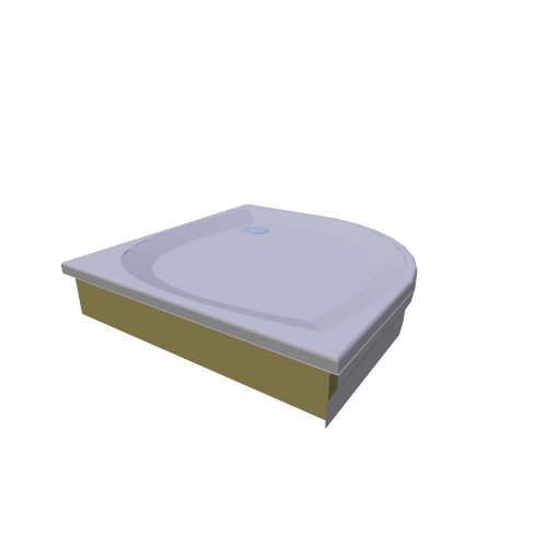 Ravak / Sprchové vaničky - galaxy / Elipso tray 90 PAN - (901x901x175)