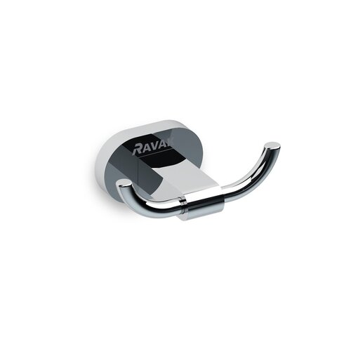 Ravak / Vodovodní baterie - doplňky chrome / CR 100 00CR Double hook - (90x61x37)