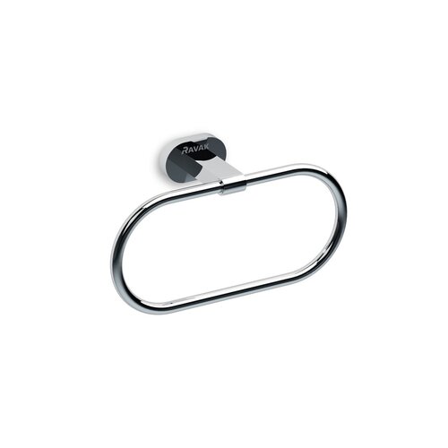 Ravak / Vodovodní baterie - doplňky chrome / CR 300 00CR Oval towel ring 213 mm - (213x72x116)