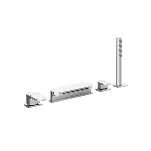 Ravak / Vodovodní baterie - vanové stojánkové / CR 025 00CR 4 hole deck mounted bathtub tap waterfall - (233x55x113)