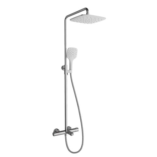 Ravak / Vodovodní baterie - duální systémy / TE 092 00CR WH Thermostatic shower column with bath spout - (340x593x1601)