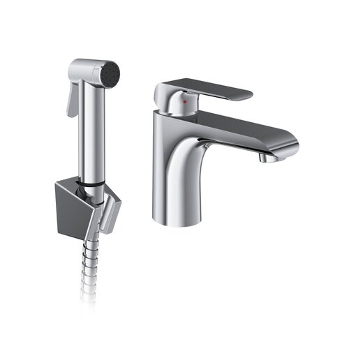 Ravak / Feinarmaturen - Flat / FL 112 00CR Washbasin tap with bidet shower 150 mm - (162x254x332)